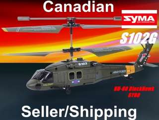   US Army Black Hawk 3Ch GYRO RTF RC Helicopter  Canadian Seller  