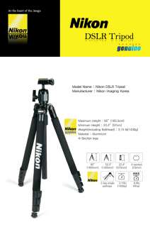 NEW Nikon Tripod (65) w/ Ball Head for SLR DSLR Camera  