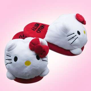 Cute  One Pair Hello Kitty Soft Plush Slipper  