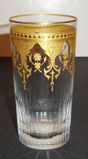 Baccarat Prestige Gold Encrusted Highball Glass 1620233 Retail $1,100 