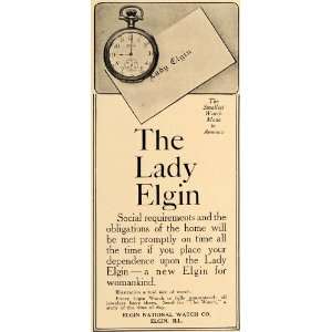   Made America Pocket Lady Elgin   Original Print Ad