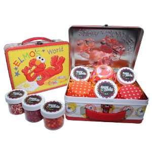 Elmo Cupcake Kit in Collectible Tin #1 by Crispie Sweets   Sprinkles 