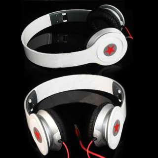 New White Headset High Quality Stereo Headphones Earphone For DJ PSP 