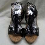 Fashion Ladies Wedge Sandal Synthetic Leather Shoe  
