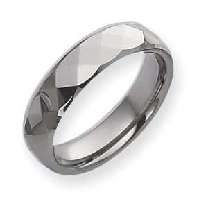  6mm Tungsten Ring with Facets/Tungsten Carbide Jewelry