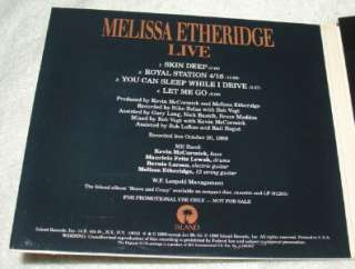 MELISSA ETHERIDGE ~ LIVE ~RARE PROMO CD SAMPLER~ MINT  
