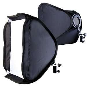 Top Quality Two 24 Photo Lighting Flash Softboxes Speed Ring Bracket 