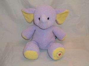 CHAD VALLEY Purple ELEPHANT Plush Baby Toy Rattle  
