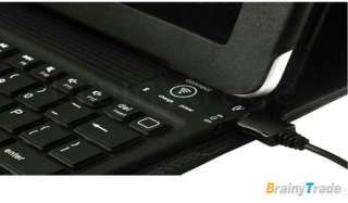   Bluetooth Keyboard with Leather Case Cover Stand for Apple Ipad 1 1st