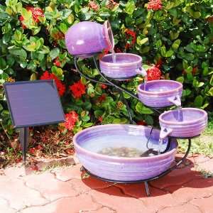  Ceramic Solar Fountain   Lilac Java Patio, Lawn & Garden