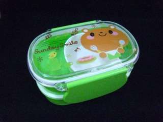 Japanese Childern Bento Box Lunchbox Air Tight Sunday Smile BEAR Made 