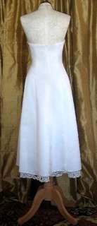 NWT Jessica McClintock White Short Satin Lace Bridal Wedding Dress 
