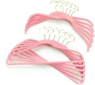 Joy Mangano Huggable Hangers Major Makeover 100 Pc Set Pink Ribbon 