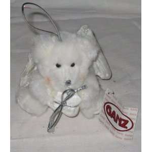  Ganz Christmas Plush Winter Ornament Angel Bears   Beige 