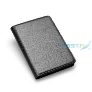 KINDLE 4 BLACK PU LEATHER COVER CASE WITH BUILT IN LED READING LIGHT 
