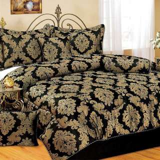   House 7pc Jacquard King Size Comforter Set in random color