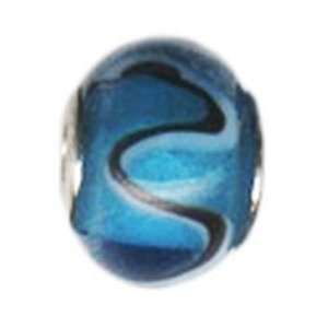  Licorice Swirl Glass Oriana Bead   Pandora Bead & Bracelet 