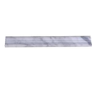  Carrara White chair rail polished 2x12