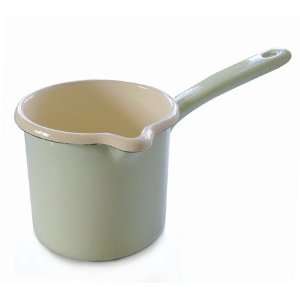  Riess Enamelware Green Spouted Milk Pot (0.75 Liter 