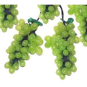  Wine Lovers Green Grape Christmas Light Set   5 Clusters 
