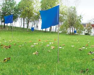 Blue Utility Marking Flags 100/Bundle 4x5 on 21 Wire  