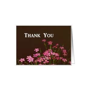  Thank You   Nurse, Pink Flowers on Black Card Health 