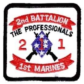 USMC 2ND BATTALION 1ST MARINES IMILITARY PATCH PM0646  