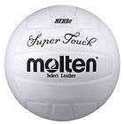 New Molten Super Touch White Leather Volleyball NFHS