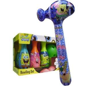   Spongebob Bowling Set and Personalized Inflatable Hammer Toys & Games