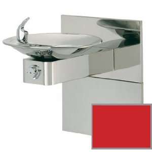 RED Red Barrier free, high polished stainless steel drinking fountain 