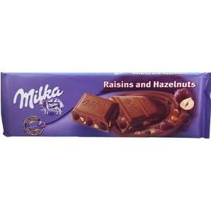 Milka Raisins And Hazelnuts Chocolate Large (250g)  