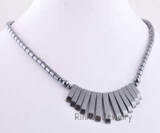 W29539 black bead Hematite womens long charms Necklace  