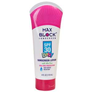 NEW * Max Block Sunscreen Lotion * SPF 30 * Baby * 4 oz  