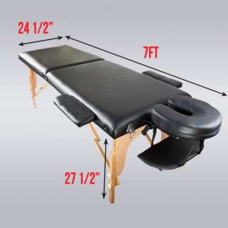 NEW 2 FOAM Portable Folding Massage Table Bed Tattoo Salon 