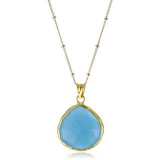 Coralia Leets Jewelry Design Long Gold Filled Light Blue Chalcedony 