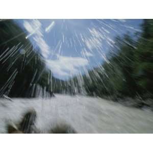  Water Sprays Splash Rafters on the Talkeetna Canyon Rapids 