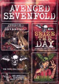 Avenged Sevenfold 6 Stickers a7x metal rock band decals  