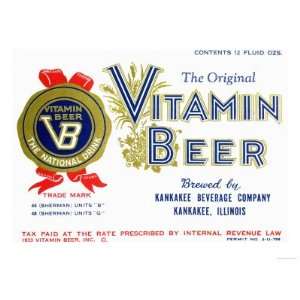  Vitamin Beer Premium Poster Print, 12x16