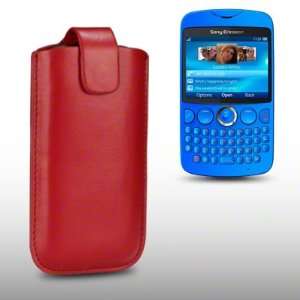  SONY ERICSSON TXT RED PU LEATHER CASE, BY CELLAPOD CASES 