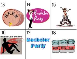 60 BACHELOR BACHELORETTE PARTY CANDY WRAPPERS FAVORS  