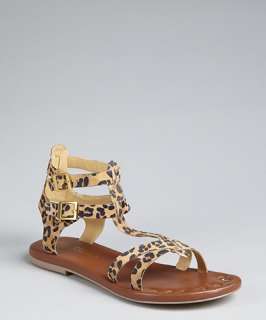 Matt Bernson natural leopard print suede Gladiator sandals