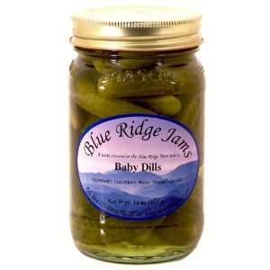 Blue Ridge Jams Baby Dills ( Pickles), Set of 3 (16 oz Jars)  