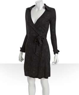 Diane Von Furstenberg sky dot print silk jersey Jeannewrap dress