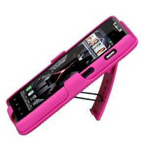 PINK HOLSTER COMBO HYBRID CLIP PHONE COVER CASE STAND MOTOROLD DROID 