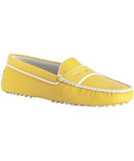 Tods yellow leather Country Club driving moccasins   up to 