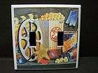 MOVIE REEL POPCORN HOME THEATER LIGHT SWITCH COVER DBL