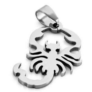   Mens Silver Stainless Steel Scorpion Punk Necklace Pendants Jewelry