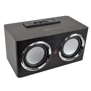 Portable  Jukebox w/Li Ion Battery (Black Wood)    Jukebox Plays 