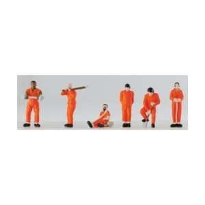   Power N (1/160) Prisoners Figure Set   Orange Jumpsuits Toys & Games