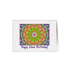  multi kaleidoscope   Happy 22nd Birthday Card Toys 